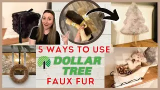 5 способов использования нового искусственного меха из Dollar Tree | Зимние поделки после Рождест...