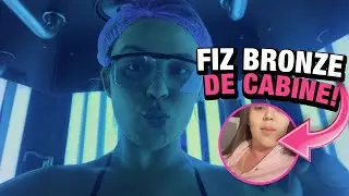 FIZ MEU PRIMEIRO BRONZE DE CABINE!!! #vlog #bronze #diaadia