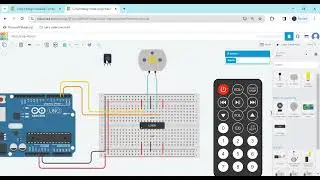 ИК-пульт дистанционного управления двигателем постоянного тока Arduino Tinkercad | Блочное кодиро...