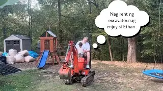 NAG RENT NG MALIIT NA EXCAVATOR SI MISTER .Filipina Simple life in America 🇵🇭🇺🇸