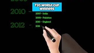 T20 world cup winners list
