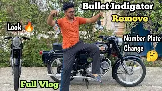 Bullet Ke Indigator Remove Karne Ke Baad Look 👌🔥 | Stock Number Plate Install