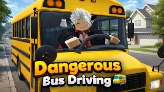 I Successfully Drive a School Bus in Dangerous Bus Driving Map🚌 - Roblox Indonesia