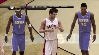 NBA Live 08 Xbox 360 Gameplay - Denver Nuggets vs Toronto Raptors