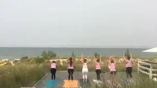 Yoga over looking Lake Michigan