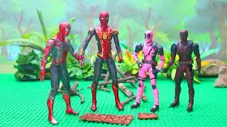 All Spider man Deadpool Rescue Arceeg From TIGER SHARK Stop Motion