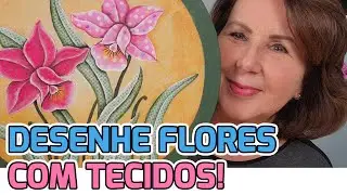 Sousplat com Flores de tecido
