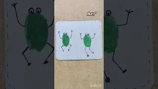 finger printing Art/ shorts/ YouTube shorts/ Painting /finger Painting / art/ frog/ Acrylic painting