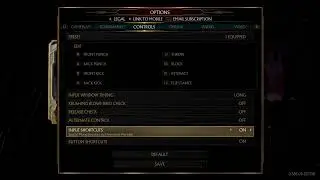 Mortal Kombat 11 Control Settings