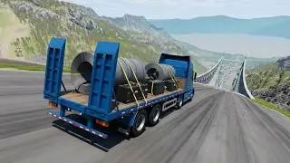 Full Throttle INSANE Flatbed Downhill OBLITERATION! | BeamNG drive Realistic Crashes #1