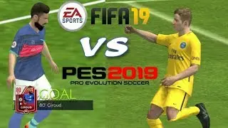 FIFA MOBILE 19 BETA VS PES MOBILE 19 BETA | Comparison Video
