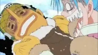 One Piece - Vivi, Lysop, Zorro und die Lawine