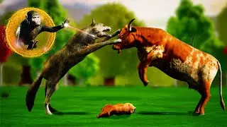 Giant Cow Story Moral Stories In English Animals Cow Cartoon Lion Monkey Cartoon Animals