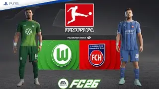 Wolfsburg v FC Heidenheim | Bundesliga 25/26 Matchday 18 | Full Match | FC 26 - PS5™[4K]