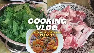 Mutton aur saag ki recipe //. Village cooking// how to cook mutton saag recipe.@BeenishKiDuniya1991 