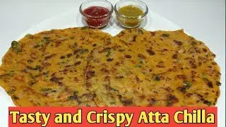 #आटे का चीला बनाने का ये तरीका देखेंगे तो आपका चीला भी बनेगा क्रिस्पी - Atta Cheela/chilla Recipe