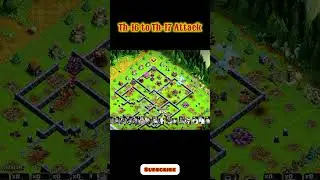Mass E-Drag attack Th-16 to Th-17 base #shorts | Clash of Clans