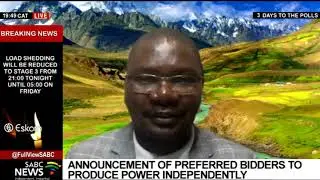 Reaction to latest developments in the energy sector: Prof. Sampson Mamphweli