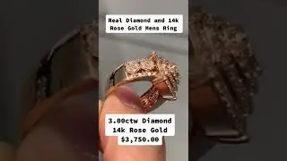 14k Rose Gold & Real Diamonds Men's Ring by Ijaz Jewelers