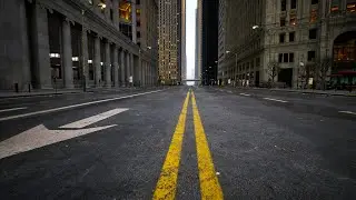 Walking in the Empty Street of New York 4k