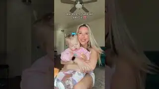 Hair style for 1 year old baby girl. First hair style. Mom and daughter
