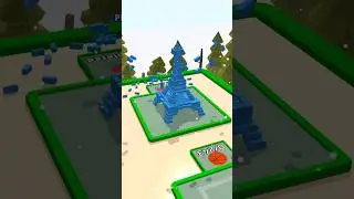 Building the Eiffel Tower in Level 6 😱🔥 | Bridge Race Epic Build #shorts Best Of Gaming Rakib