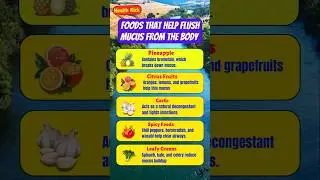 Foods that help flush mucus from body #detox #food #health #healthtips #wellness #wellnesstips