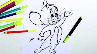 How to Draw Tom & Jerry's Jerry easy steps