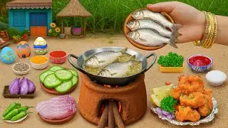 Mini Fish Paroka Food🐠Crunchy Miniature Fried Fish Cooking Recipe🐠Tara Mini Food