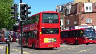 Londons Buses around Turnpike Lane Station on 11th June 2018