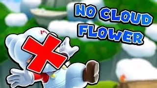 [SMG2] Fluffy Bluff WITHOUT touching the Cloud Flower (Mario)