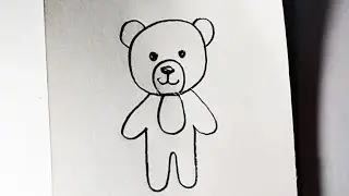 Very easy teddy bear drawing step by step#viral #drawing #easydrawing 