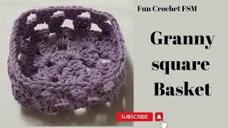 Jewellery Box| Granny Square Basket Crochet for Beginner's Freindly