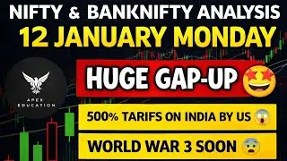 Nifty Monday Prediction | Bank Nifty Monday Prediction | 12 January Monday Market gap up or gap down