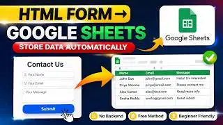 Store HTML Form Data in Google Sheets (No Backend and No Database) #html #htmlforms #googlesheets