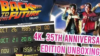4K Opening / Unboxing. Back to the future trilogy 35th Anniversary Edition steelbook box set.