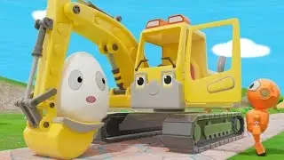 Title: The Helpful Excavator and the Mystery Egg! 🥚🚜 | Construction  Cartoon for Kids#babifreitas 