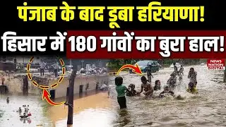 Haryana Flood:Punjab के बाद डूबा हरियाणा! Hisar के गांवों में पानी Flood situation near Yamuna River