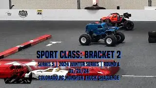 Sport Class: Bracket 2- S5E6- 2024 Winter Series Opener- Colorado RC Monster Truck Challenge