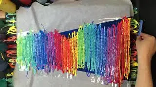 Acrylic Painting -Rainbow Bridge- Easy paint pouring technique for beginners.