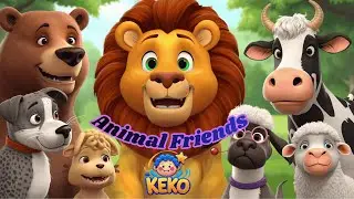 Animal Friends Song 🐘🐸🦁 @Kekokid  Learn Animal Names and Sounds for Kids