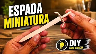 ESPADA MINIATURA hecha con palitos de helado - MINIATURE SWORD made with ice cream sticks