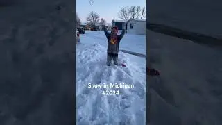 Playing with elf in the snow!  #michigan #2024winter #winter2024 #aussiekids #elfontheshelf