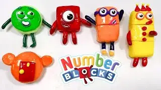 Making Christmas Magical Numberblocks and Friends Christmas Song| Clay Cracking  넘버블럭스  점토부수기 ASMR