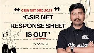 csir net dec 2025 answer key / response shit is out now  | Chiral Academy