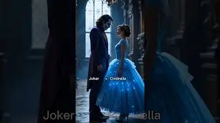 JOKER x CINDERELLA &ndash; Dark Fairytale Crossover #shorts #shortsfeed #hybrid #ai #harelyquinn