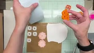Create Polymer Clay Statement Earrings with big flower cutters and silkscreen stencils