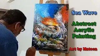 Sea Wave | Abstract Acrylic Painting | Colorful Easy Technique | Step by step | Time lapse
