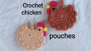 Crochet mini hen  🐔 pouch bag || airpods pouch || #crochetsavvy