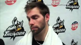 GAME DAY: Yannick Riendeau morning skate interview vs. Idaho (2-1-13)